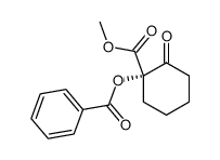 (S)-(-)-2-Methoxycarbonyl-2-benzoyloxy-1-oxo-cyclohexane Structure