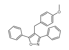 3,5-diphenyl-4-[(4-methoxyphenyl)methyl]isoxazole Structure