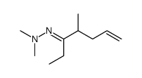 1,1-dimethyl-2-(4-methylhept-6-en-3-ylidene)hydrazine结构式