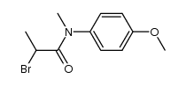 N-(4-methoxyphenyl)-N-methyl-2-bromopropionylamide Structure