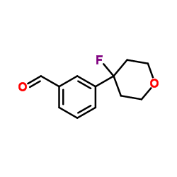 3-(4-Fluorotetrahydro-2H-pyran-4-yl)benzaldehyde picture