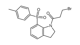 N-(3-Bromopropionyl)-7-((4-methylphenyl)sulfonyl)indoline Structure