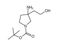 Tert-Butyl 3-Amino-3-(2-Hydroxyethyl)Pyrrolidine-1-Carboxylate结构式