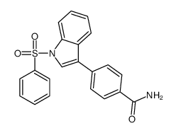 4-[1-(benzenesulfonyl)indol-3-yl]benzamide Structure