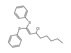 3-chloro-1-octenyl-1,1-bis thiobenzene结构式