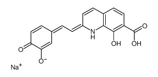 sodium,(2E)-8-hydroxy-2-[(2E)-2-(3-hydroxy-4-oxocyclohexa-2,5-dien-1-ylidene)ethylidene]-1H-quinoline-7-carboxylate Structure