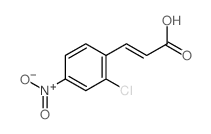 (E)-3-(2-chloro-4-nitro-phenyl)prop-2-enoic acid结构式