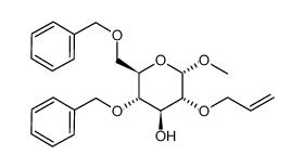 Methyl 2-O-allyl-4,6-di-O-benzyl-α-[*]-mannopyranoside结构式