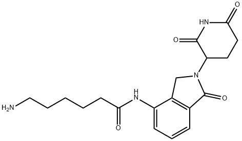 6-amino-N-(2-(2,6-dioxopiperidin-3-yl)-1-oxoisoindolin-4-yl)hexanamide结构式