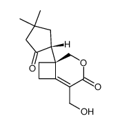 (S)-1-[(R)-4,4-Dimethyl-2-oxocyclopentyl]-5-hydroxymethyl-3-oxabicyclo[4.2.0]oct-5-en-4-one Structure