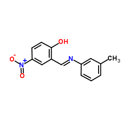 2-{(E)-[(3-Methylphenyl)imino]methyl}-4-nitrophenol Structure