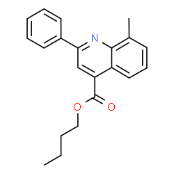 butyl 8-methyl-2-phenyl-4-quinolinecarboxylate structure