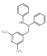 1-[(2,6-dimethylpyridin-4-yl)methyl]-1,2-diphenyl-hydrazine结构式