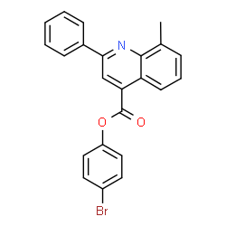 4-bromophenyl 8-methyl-2-phenyl-4-quinolinecarboxylate structure