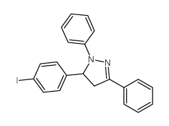 1H-Pyrazole,4,5-dihydro-5-(4-iodophenyl)-1,3-diphenyl- structure