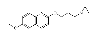 2-(3-aziridin-1-yl-propoxy)-6-methoxy-4-methyl-quinoline结构式