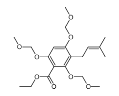 ethyl 2,4,6-tris(methoxymethoxy)-3-(3-methylbut-2-en-1-yl)benzoate结构式