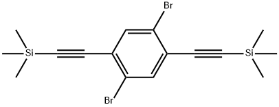 1,4-二溴-2,5-双[2-(三甲基硅基)乙炔基]苯结构式