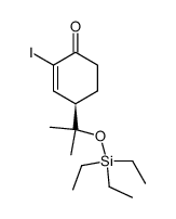 (R)-2-iodo-4-[(1-methyl-1-triethylsilyloxy)ethyl]-2-cyclohexen-1-one结构式