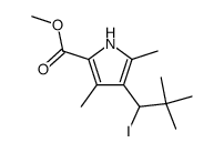 methyl 3,5-dimethyl-4-[(1'-iodo-2',2'-dimethyl)propyl]pyrrole-2-carboxylate结构式