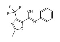 2-methyl-N-phenyl-4-(trifluoromethyl)-1,3-oxazole-5-carboxamide结构式