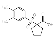 1-(3,4-DIMETHYL-BENZENESULFONYL)-CYCLOPENTANECARBOXYLIC ACID结构式