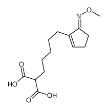 2-[5-(5-methoxyiminocyclopenten-1-yl)pentyl]propanedioic acid Structure