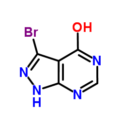 3-溴-1,5-二氢-4h-吡唑并[3,4-d]嘧啶-4-酮结构式