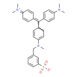 N-[4-[Bis[4-(dimethylamino)phenyl]methylene]-2,5-cyclohexadien-1-ylidene]-N-methyl-3-sulfonatobenzenemethanaminium Structure