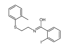 2-iodo-N-[2-(2-methylphenyl)sulfanylethyl]benzamide Structure