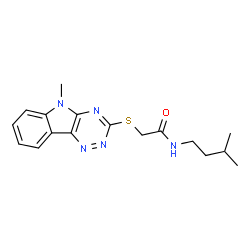 Acetamide, N-(3-methylbutyl)-2-[(5-methyl-5H-1,2,4-triazino[5,6-b]indol-3-yl)thio]- (9CI) picture