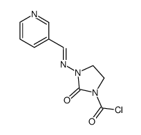 2-oxo-3-pyridin-3-ylmethylideneamino-imidazolidine-1-carbonyl chloride结构式