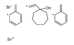 1-[2-[dibenzyl(bromo)stannyl]ethenyl]cycloheptan-1-ol Structure