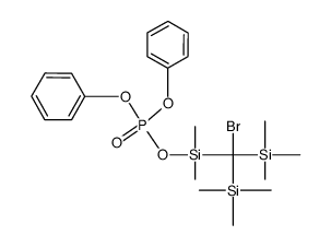 Brom[(diphenoxyphosphoryloxy)dimethylsilyl]bis(trimethylsilyl)methan Structure