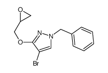 1-benzyl-4-bromo-3-(oxiran-2-ylmethoxy)pyrazole结构式