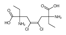 2,7-diamino-4,5-dichloro-2,7-diethyloct-4-enedioic acid Structure