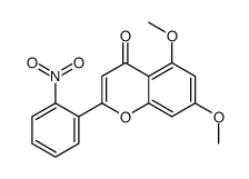 5,7-dimethoxy-2-(2-nitrophenyl)chromen-4-one结构式