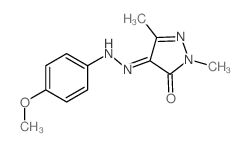 1H-Pyrazole-4,5-dione,1,3-dimethyl-, 4-[2-(4-methoxyphenyl)hydrazone] Structure