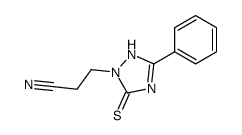 3-(5-phenyl-3-sulfanylidene-1H-1,2,4-triazol-2-yl)propanenitrile Structure