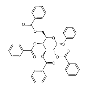 .beta.-D-Galactopyranoside, phenyl 1-thio-, tetrabenzoate Structure