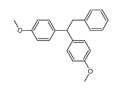 1,1-bis-(4-methoxy-phenyl)-2-phenyl-ethane Structure