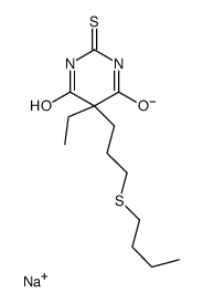 5-[1-(Butylthio)propyl]-5-ethyl-2-sodiothio-4,6(1H,5H)-pyrimidinedione Structure