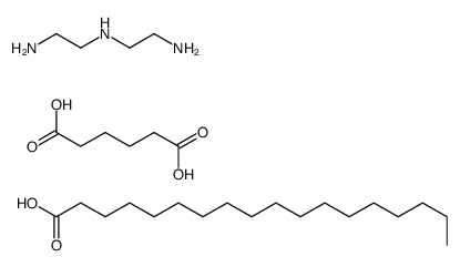 N'-(2-aminoethyl)ethane-1,2-diamine,hexanedioic acid,octadecanoic acid结构式