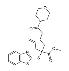 methyl 2-allyl-2-(benzo[d]thiazol-2-ylthio)-6-morpholino-6-oxohexanoate Structure