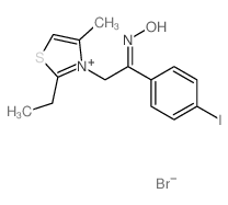 (NZ)-N-[2-(2-ethyl-4-methyl-1-thia-3-azoniacyclopenta-2,4-dien-3-yl)-1-(4-iodophenyl)ethylidene]hydroxylamine Structure