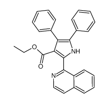 ethyl 2-(isoquinolin-1-yl)-4,5-diphenyl-1H-pyrrole-3-carboxylate结构式