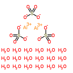 Aluminum sulfate octadecahydrate Structure