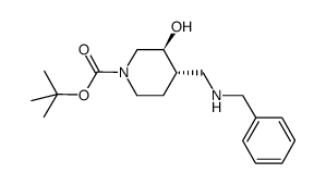 1,1-dimethylethyl (3S-trans)-3-hydroxy-4-[[(phenylmethyl)amino]methyl]-1-piperidinecarboxylate Structure