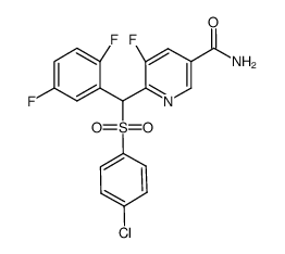 6-(4-chlorophenylsulfonyl)(2,5-difluorophenyl)methyl-5-fluoronicotinamide Structure