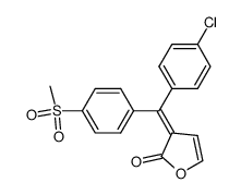 (Z)-3-[1-(4-Chlorophenyl)-1-(4-methanesulphonylphenyl)-methylidene]dihydrofuran-2-one结构式